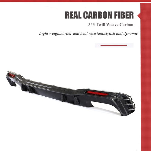 For Audi A7 SLINE S7 2019-2021 REAL CARBON Rear Bumper Diffuser Lip Body kits - 第 9/15 張圖片