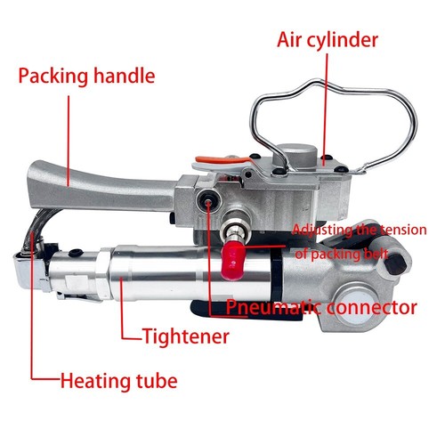 PreAsion® Handheld Pneumatic Strapper Pneumatic Strapping Machine 1/2"-3/4" PET - Picture 8 of 21