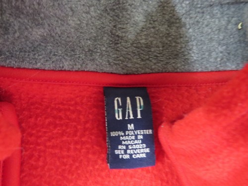 Gap Vest Womens Medium Red Full Zip Sleeveless Solid Zip Pockets - Picture 4 of 9