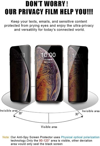 Protection écran en verre trempé anti-espion vie privée pour Samsung Galaxy A55 5G - Photo 8 sur 12