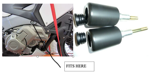 Honda VFR1200 Crosstourer CRASH BOBBINS PROTECTORS SLIDERS MUSHROOMS OGGYS KNOBS - Picture 2 of 7