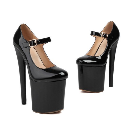 Sexy Platform Sandals Women 20Cm High Heels Stiletto Patent Leather Shoes Size - Bild 19 von 30