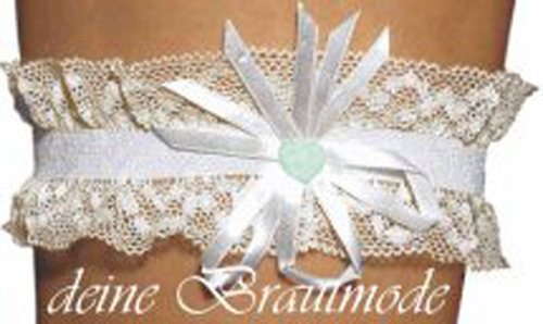 Strumpfband z. Brautkleid weiss ivory champagner blau - Bild 5 von 6