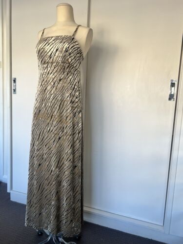 Barbara Wilson Dress 10 Soft Velvet Maxi Sleeveless - Picture 5 of 16