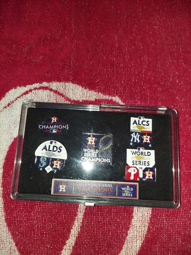 Houston Astros Pins 2022 World Series Champions WinCraft 5-Piece Gift Set MLB - Picture 2 of 4