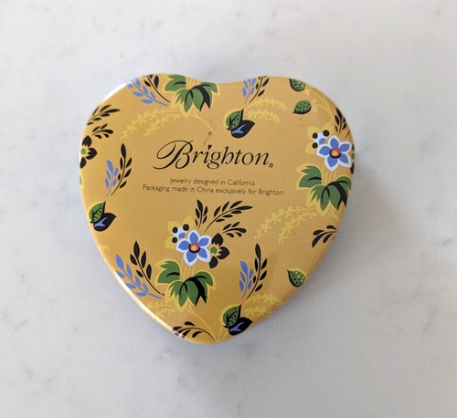 Caja de baratijas florales en forma de corazón azul Brighton - Imagen 3 de 5