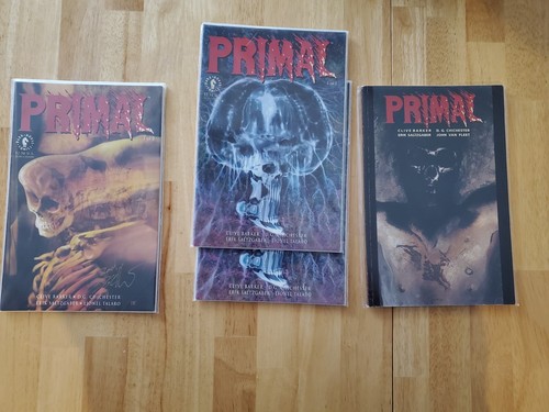 Primal #1-2 complete . Clive Barker, D.G. Chichester Dark Horse 1992, Signed