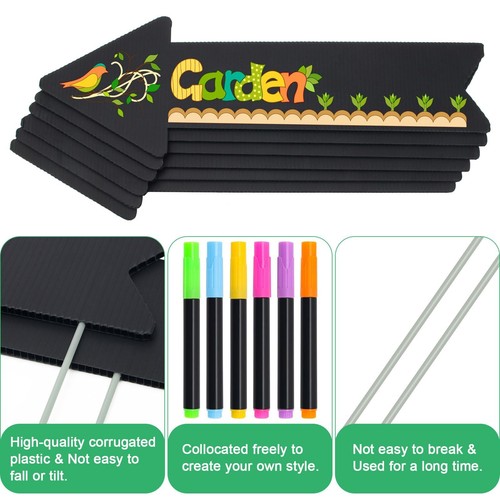 Arrow Yard Signs 6 Pack Arrow Yard Signs with Stakes Corrugated Plastic Outdo... - Picture 2 of 7