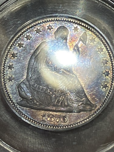 1876 Seated Liberty Silver Half Dollar 50C ANACS AU 50 - Picture 8 of 10
