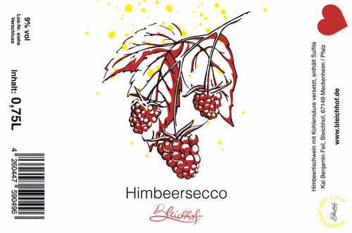 Bleichhof Himbeersecco, 6er Pack (6x 0,75l) 9% vol. - Picture 2 of 3