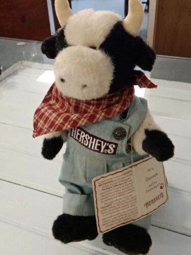 Boyds The Head Bean Collection Hershey's Plush Chocolate the Cow 10" New