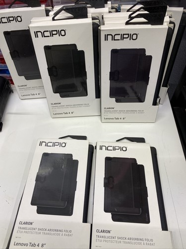 NEW Incipio Clarion Shock-absorbing Folio Case for Lenovo Tab A 4 (8-in) - Black - Picture 2 of 4