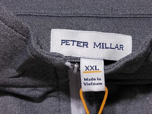 PETER MILLAR Perth 1/4 Zip Pullover Firebirds Wood Fired Grill Gray XXL 2XL ~New - Picture 6 of 12