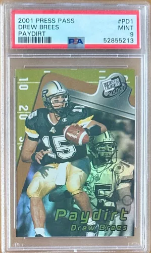 2001 Press Pass Paydirt DREW BREES #PD1 PSA 9 RC Rookie Card Saints