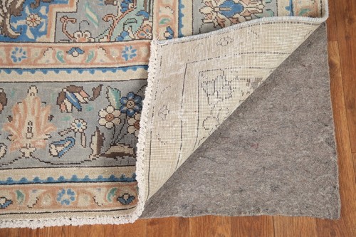 Vintage Over-Dyed Floral Tebriz Area Rug Evenly Low Pile Handmade Carpet 7'x10' - Picture 10 of 12