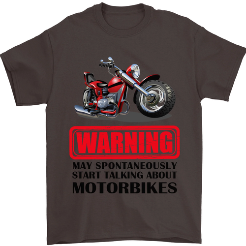 Avviso Può Parlarne Spontaneamente Di Moto Maglietta Uomo 100% Cotone - Foto 44 di 103