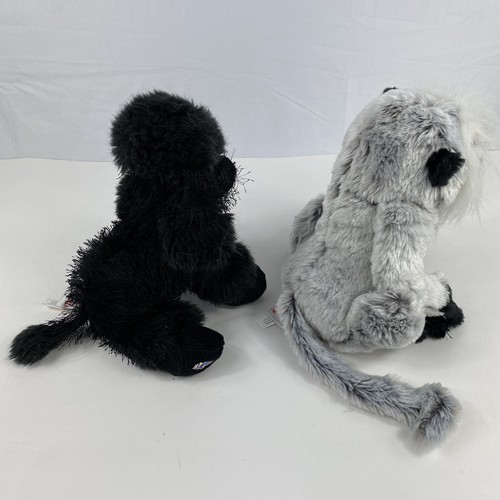 Webkinz Grey Langur HM226 NO CODE Ganz Grey Black And HM191 Black Poodle - Picture 4 of 9