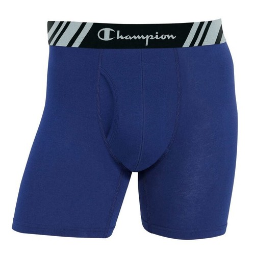 Champion Elite Comfort Everyday Fit Herren Boxershorts 1 Paar Navy Blau/Grau
