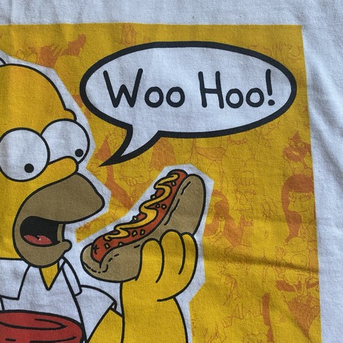 The Simpsons x 7 Eleven T-Shirt Herren Large weiß Homer Simpson 2000 Vintage RAR - Bild 8 von 14