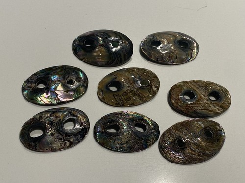 Lot de 8 Gros boutons anciens - Nacre - Picture 2 of 3