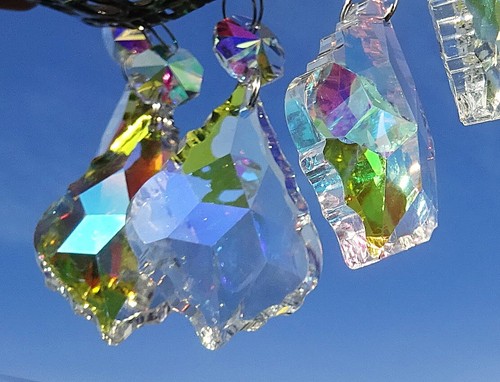 5 Crystals Sun Catchers Drops Glass Beads Chandelier Light Prisms Parts Vintage - Picture 38 of 306