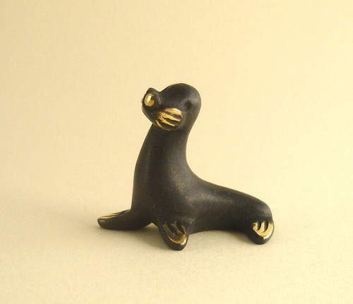 Walter BOSSE Vienna Lovely SEAL Patinated Brass Hagenauer Bronze era Austria - Picture 12 of 12