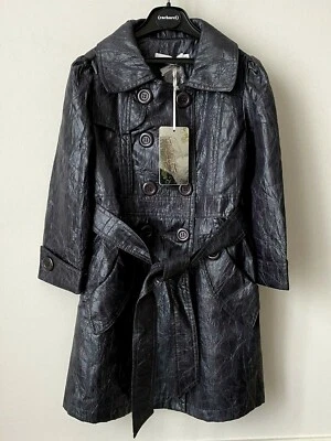 Manteau Imperméable Gris Noir Mini Mignon 6 ans NEUF étiqueté comme Maman ⭐! - Photo 1/4