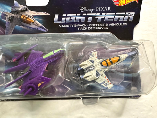 Hot Wheels Disney Pixar Lightyear Die Cast Fighter Ships New In Package Set of 3 - Picture 3 of 6