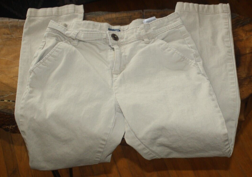 Old Navy Khaki Uniform Zip Fly Button Pants Girls Size 14 School GUC - Picture 3 of 7