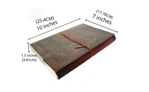 26 cm Bloc-notes Carnet Cahier Feuilles Leather journal Intime avec Couvertur... - Photo 3/8