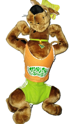 Rare Parks Exclusive 18"Scooby Doo Sports Plush Flexing Muscles Play By Play NOS