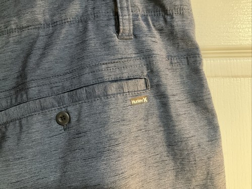 Hurley Nike Dri-Fit Men’s 36 Blue Flat Front Chino Shorts 10" Inseam - Picture 5 of 7