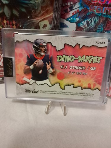 2023 Wild Card Alumination Dino-might Laser C.J. Stroud 3/3 - Picture 3 of 3