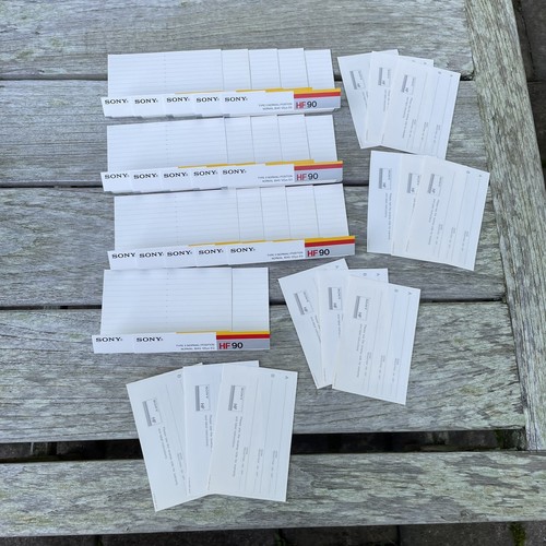 SONY J-Cards And Sticker labels Blank Lot of 17 inserts with 12 stickers