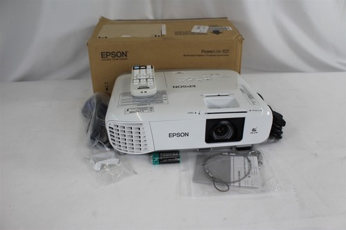 New Epson PowerLite 107 XGA 3LCD Projector 3500 Lumens V11H859020 - 第 1/8 張圖片