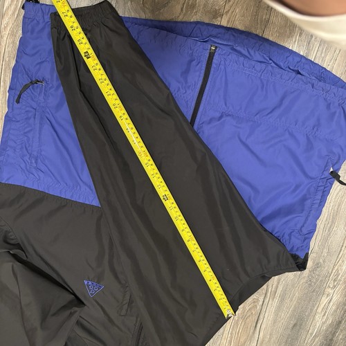 NIKE ACG Vintage 90's Jacket Blue Black Wind Jacket With hood Size XL - Picture 2 of 20