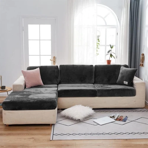 1/2/3 Seater Sofa Cushion Cover Stretch L Shape Slipcover Furniture Protector US - Bild 3 von 70