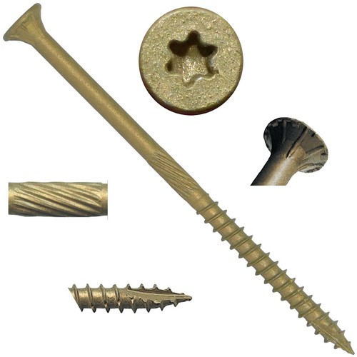 BRONZE STAR SCREWS: Exterior Torx/Star (ACQ) Coated Fence and Deck Wood Screws - Picture 94 of 115