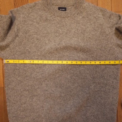 EUC BEAMS Japan Oversized Shetland Wool Shaggy Dog Sweater Gray Size Medium - Picture 9 of 12