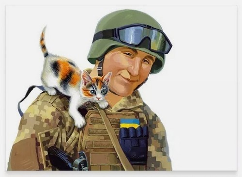Ukraine 2024 - Fluffy battalion. Cats, Set Full Stamps sheet, envelope + 2 cards - Picture 4 of 5