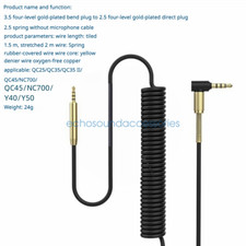 Audio Cable for Bose QC25 QC35 QC35II QC45 NC700 Y50 Y40 Headphone
