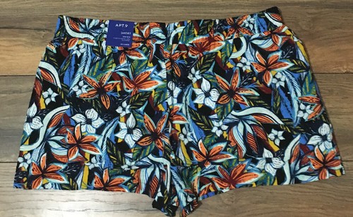Apt.9 Tropical Floral Shorts Short Mid Rise Straight Through Hip & Thigh  - Picture 3 of 4
