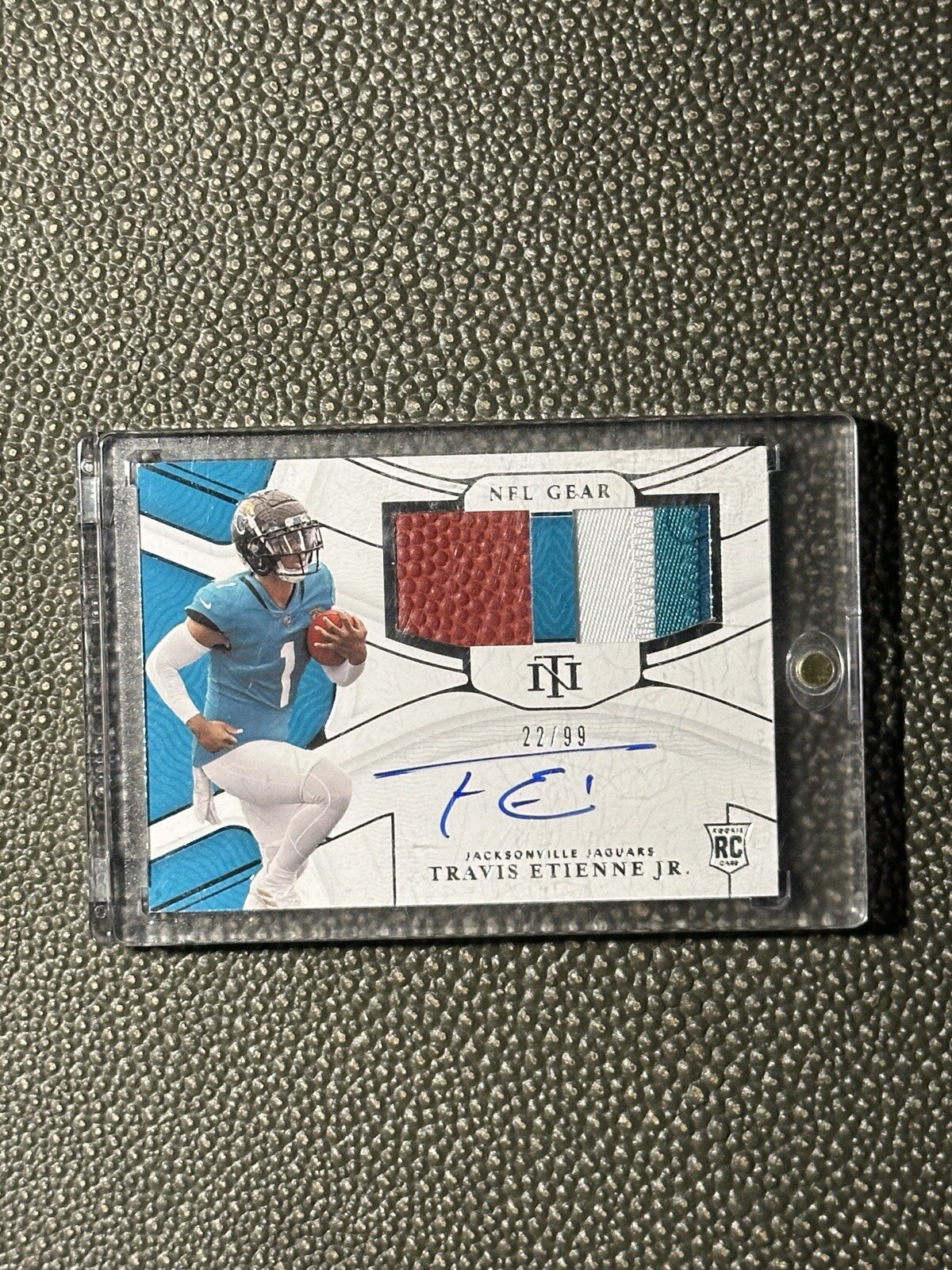 2021 Panini National Treasures - RPA Gear Signature Combos Travis Etienne /99