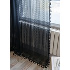 Tassel Curtains for Bedroom Crochet Hollow Out Window Drape Valance Home Decor