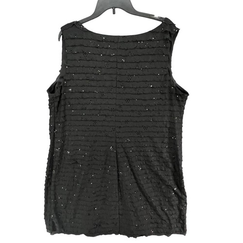 Fashion Bug Dress Womens Size 24W Black Sequins Ruffle Sleeveless Stretch Party - Picture 4 of 12