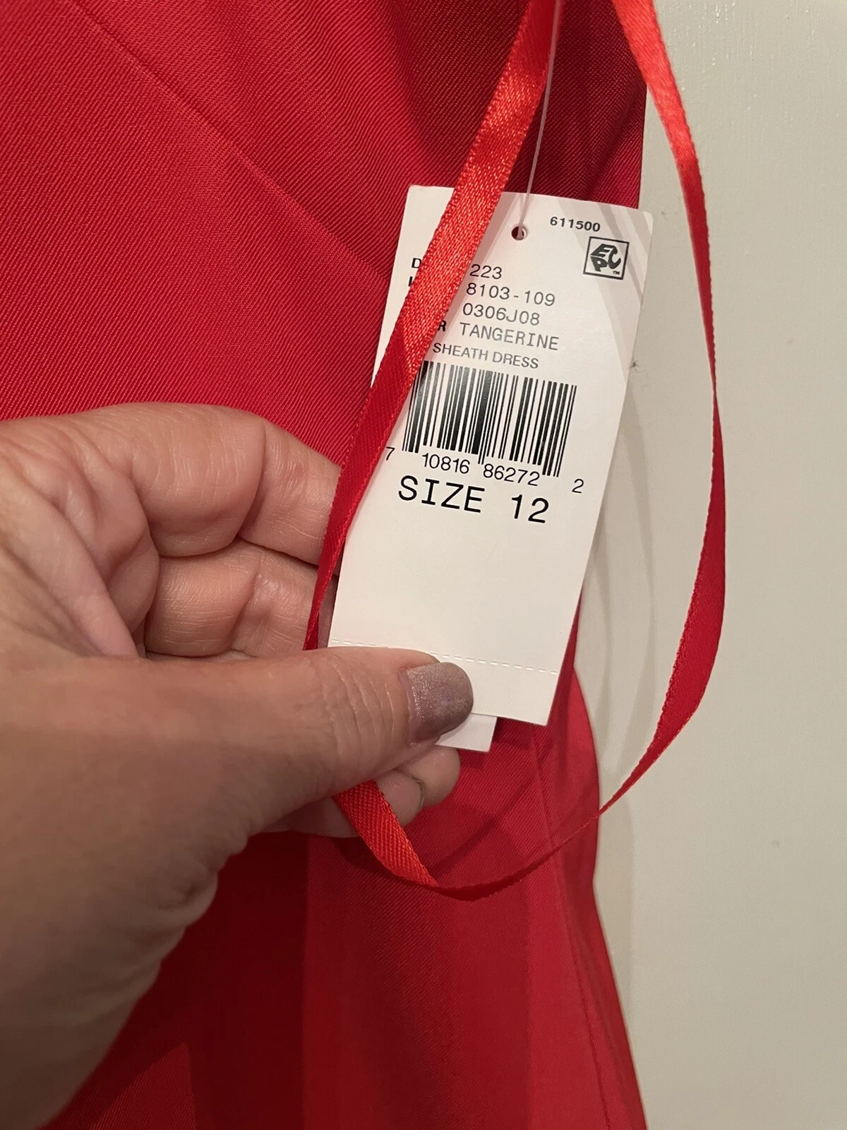 Abito formale ALYX Limited donna tubino senza maniche elasticizzato carriera taglia 12 arancione