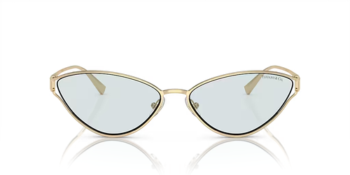 TIFFANY Womens Sunglasses TF3095 6196MF Pale Gold Frame W/ Photo Azure Blue 61MM - Picture 2 of 5