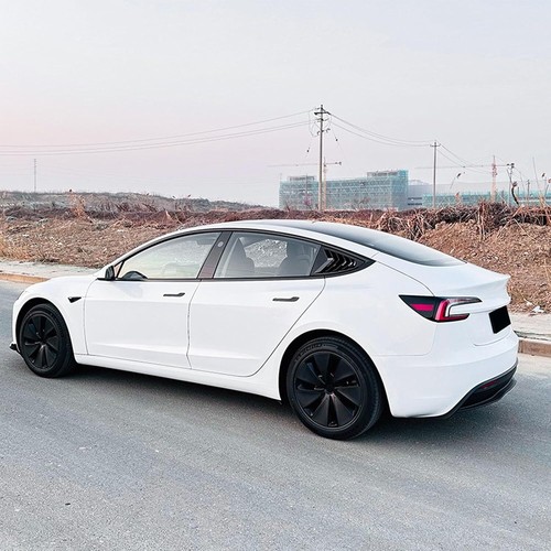 Tesla Model 3 2017-2026 Rear Side Window Cover Louver Sport Style Accessories - Picture 8 of 13