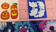 Vintage Sandylion Stickers Halloween Ghost And Jack-o'-lanterns 2 Modules