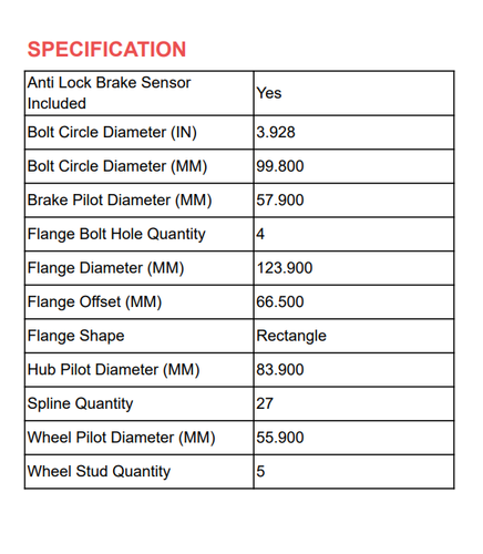 Rear Wheel Bearings and Hubs For 2014-2018 Subaru Forester Impreza XV Crosstrek - Picture 3 of 9